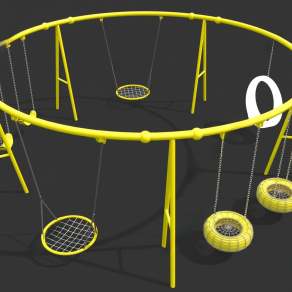 现代户外多功能秋千3D模型下载